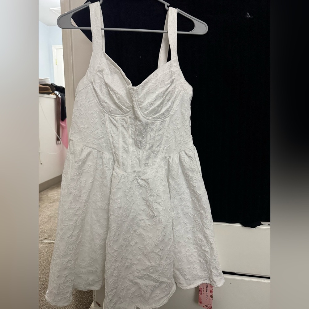 White strap dress